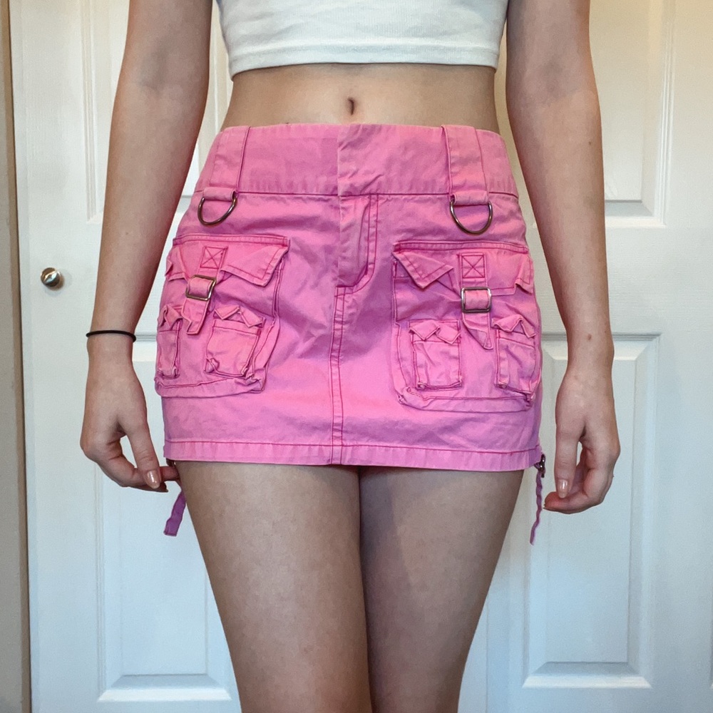 ❌sold on Mercari❌ vintage 90s/y2k grunge cargo mini skirt